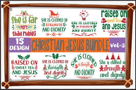15 Christian Jesus Bundle for Crafts and Branding