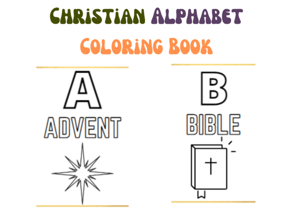 Christian Alphabet Coloring Book: Coloring Pages Amp