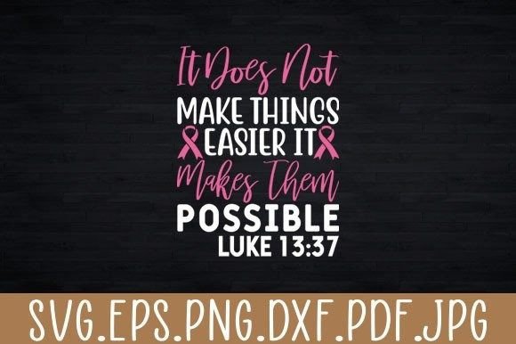 Christian Breast Cancer Awareness for Crafts & Digital Products
