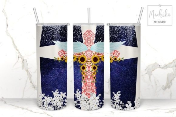 Christian Cross Floral Skinny Tumbler Review
