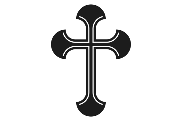 Christian Cross Symbol: Religious Sign. Editorial Illustration