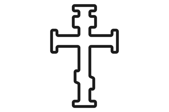 Crucifix Icon Orthodox Cross for Craft Illustrations