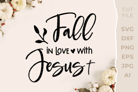 Fall Jesus SVG for Editorial Design & Crafts