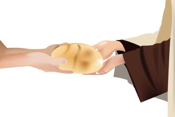 Jesus Gives Bread Illustration Review for Crafters
