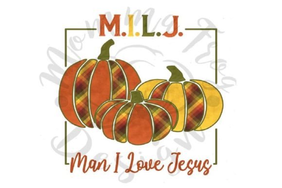 M.I.L.J. Man I Love Jesus Pumpkins Png Crafts Asset