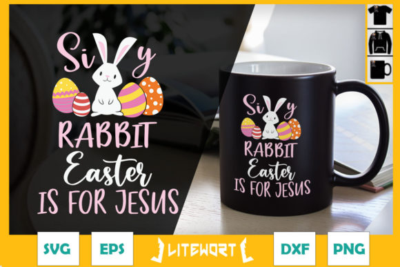 Rabbit Easter Is for Jesus Easter Day: Crafts Design Asset Review