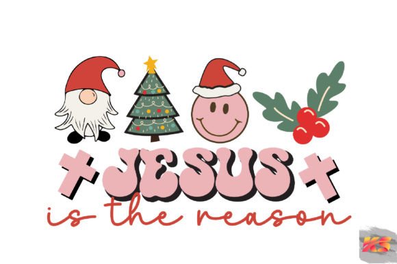 Retro Jesus is the Reason Sublimation for Crafts